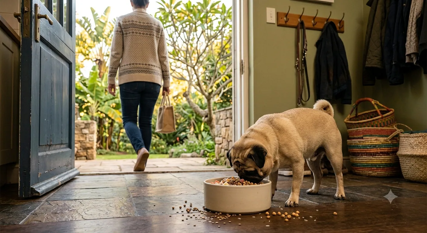 Dog eating