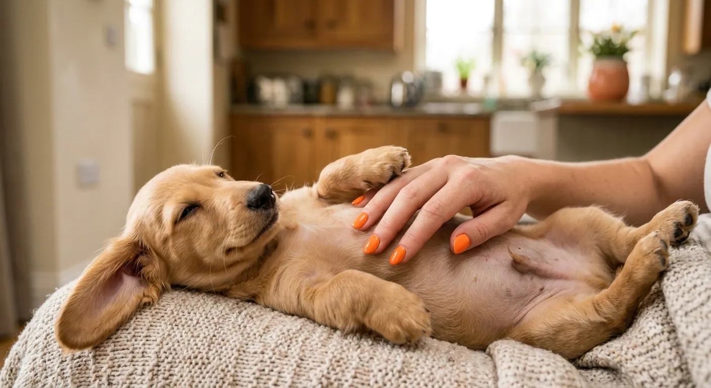 Dog laying down