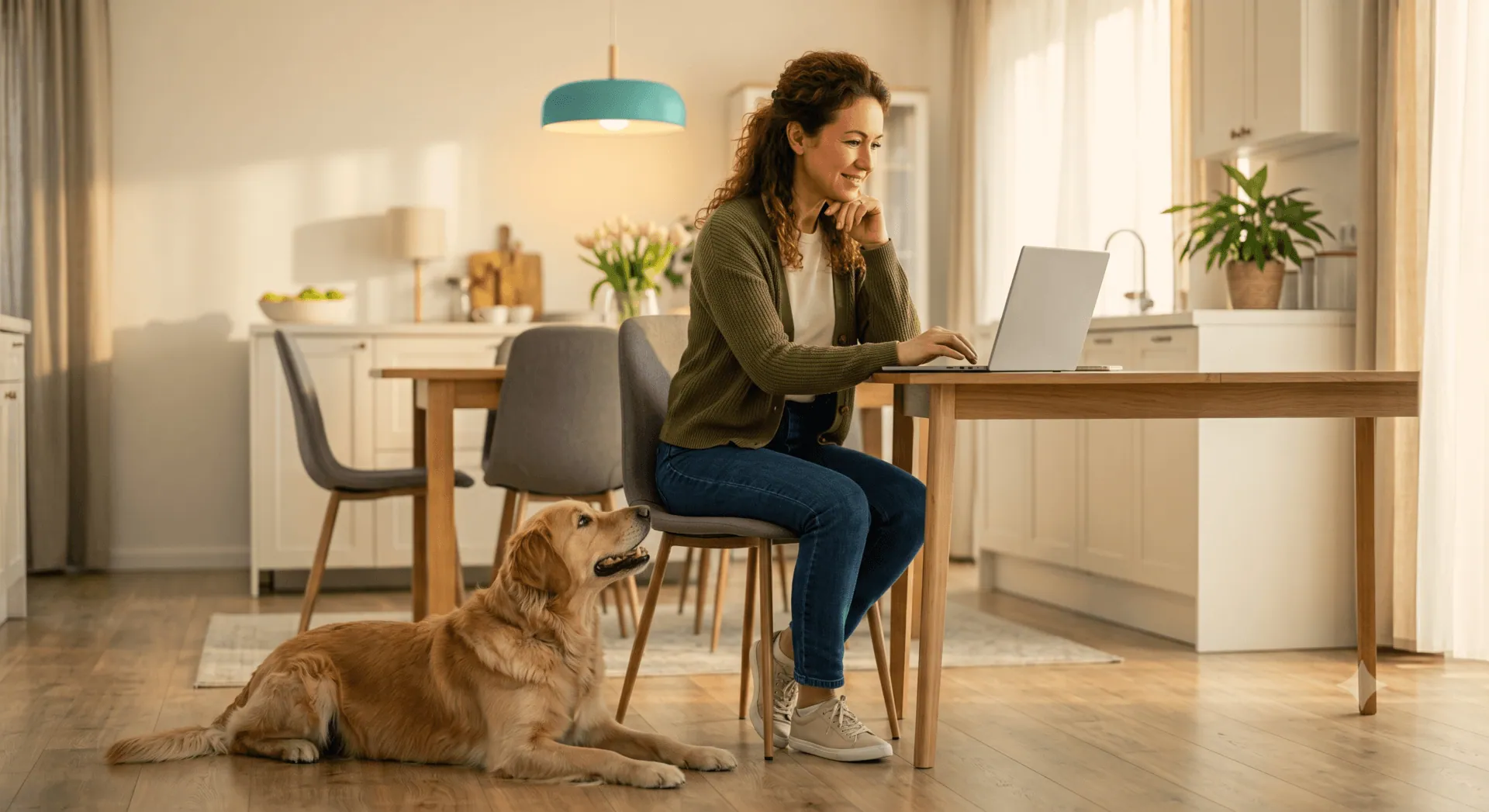 Woman working at desk