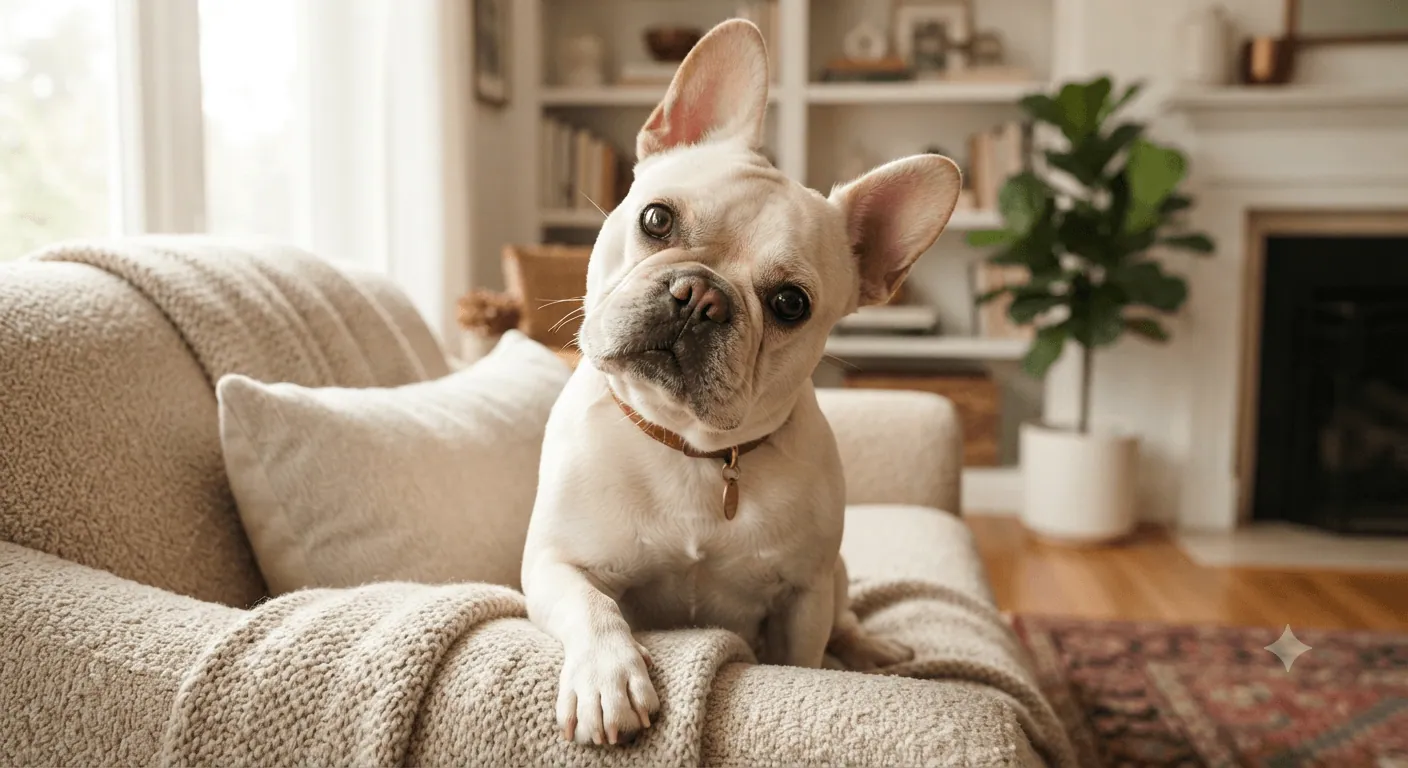 Dog on couch